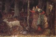 John William Waterhouse The Mystic Wood Sweden oil painting artist